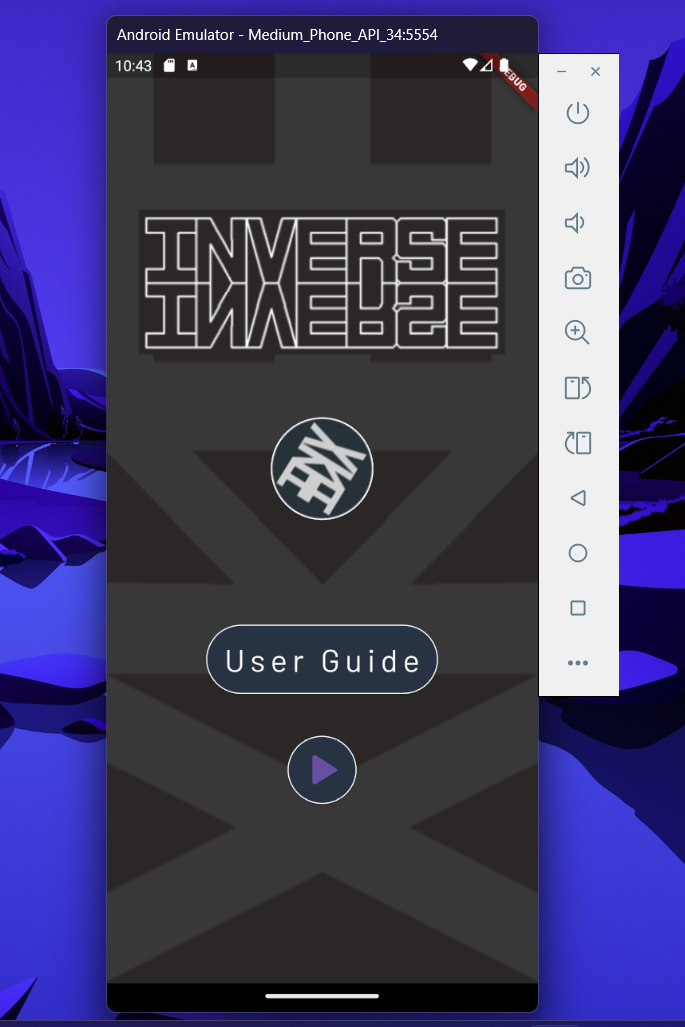Inverse Game Home Screen